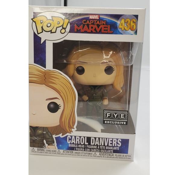 Funko Pop #436 Carol Danvers Captain Marvel Movie FYE Exclusive MCU - Picture 1 of 6